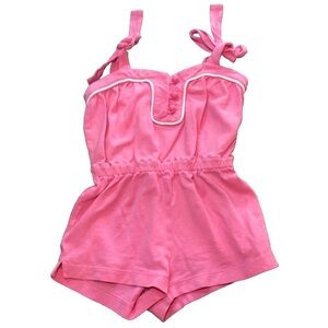 Janie And Jack Pink Romper Swim Coverup Baby Girls Size 3-6 Months